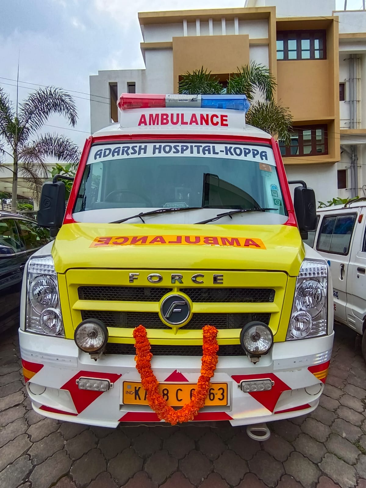 ADARSH HOSPITAL Ambulance - Front View